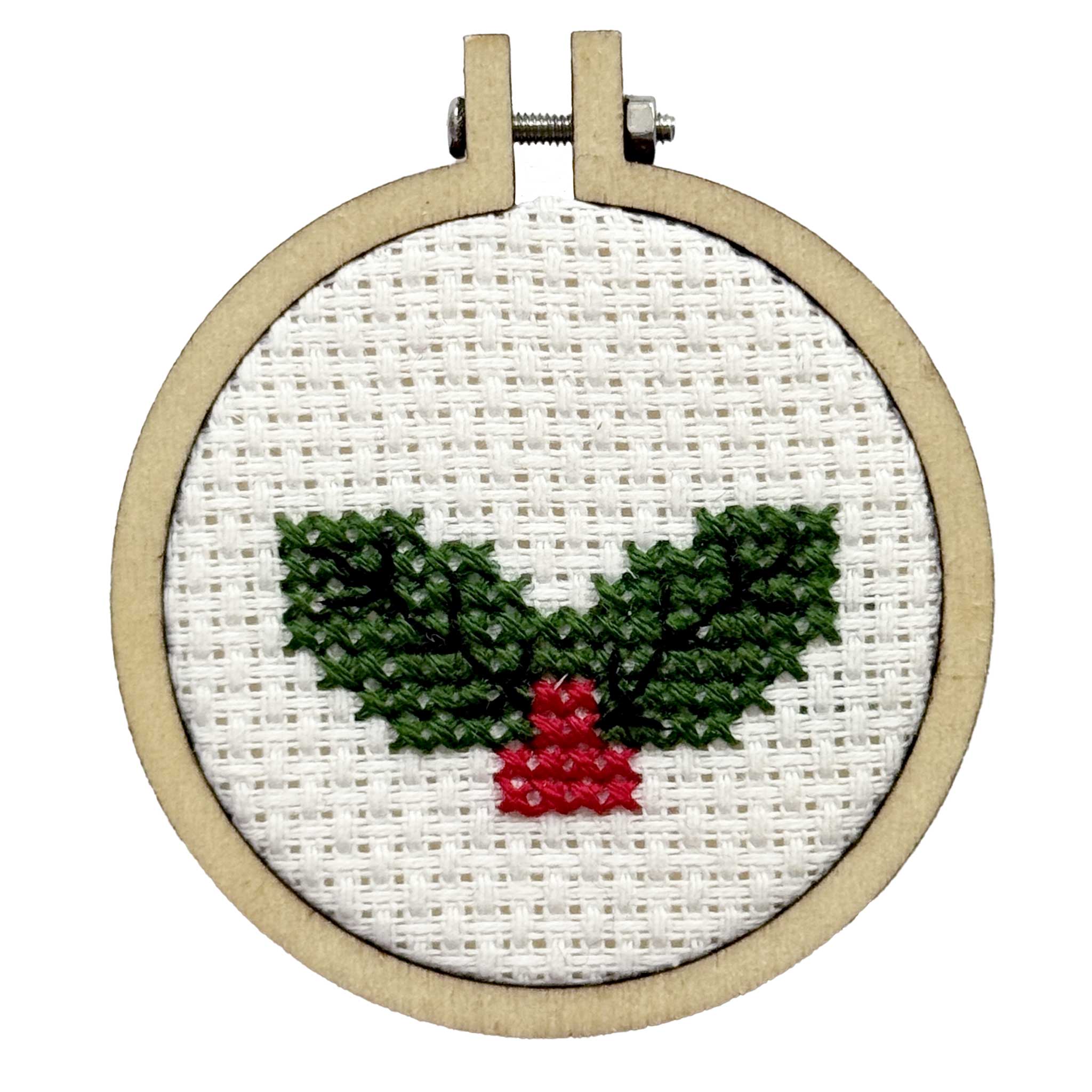 The Crafty Kit Company Holly Mini Matchbox Christmas Cross Stitch Kit