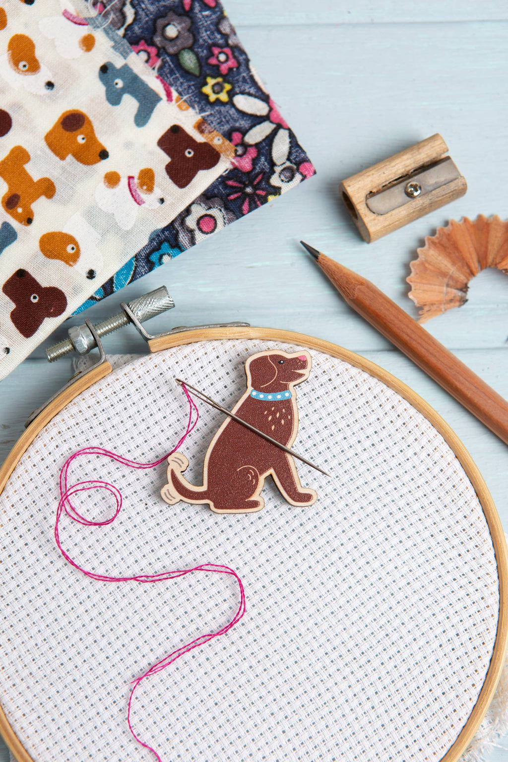Hawthorn Handmade Dog Needle Minder | Gift for Crafters