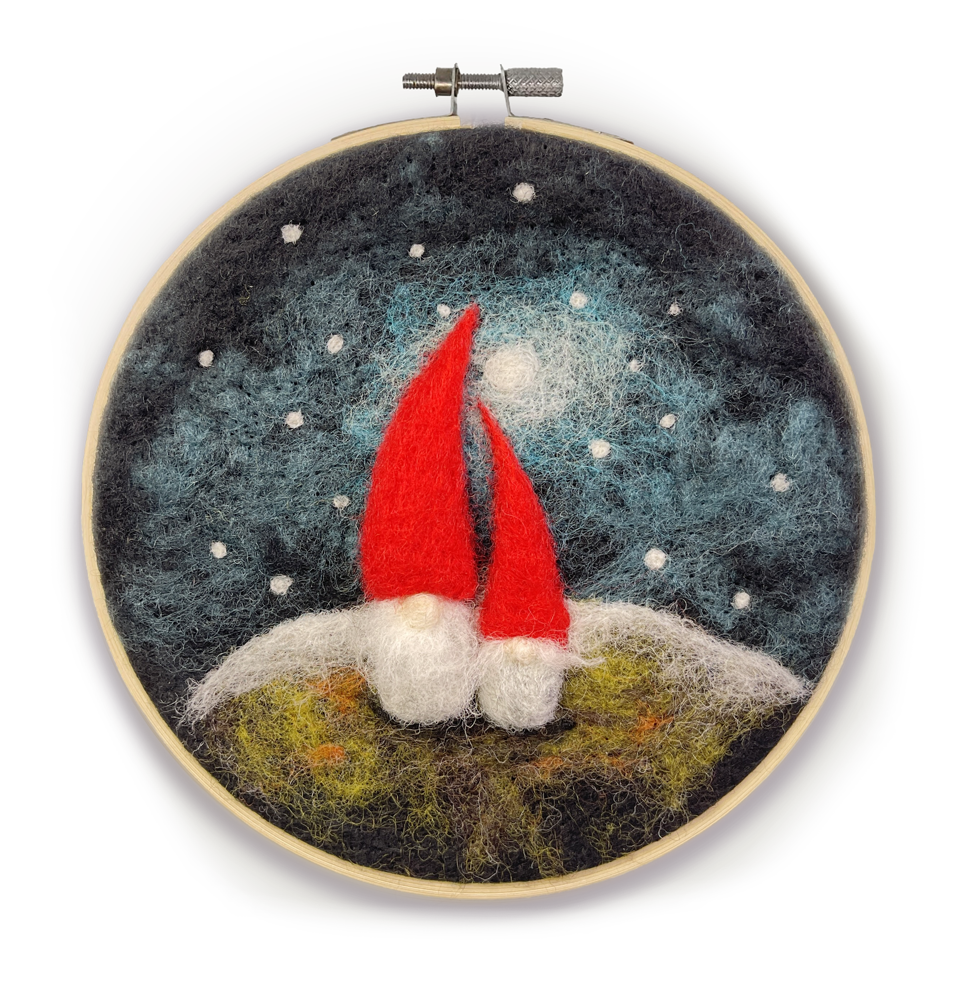 The Crafty Kit Company Gnomes in a Hoop Needle Felting Craft Kit