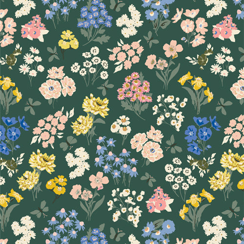 Art Gallery Fabrics A Year In Petals - Bountiful Garden Night (AGF Quilting Cotton)