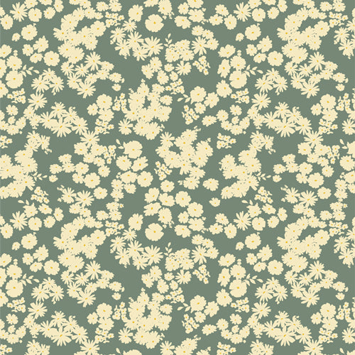 Art Gallery Fabrics A Year In Petals - Smoky Blossoms Fir (AGF Quilting Cotton)