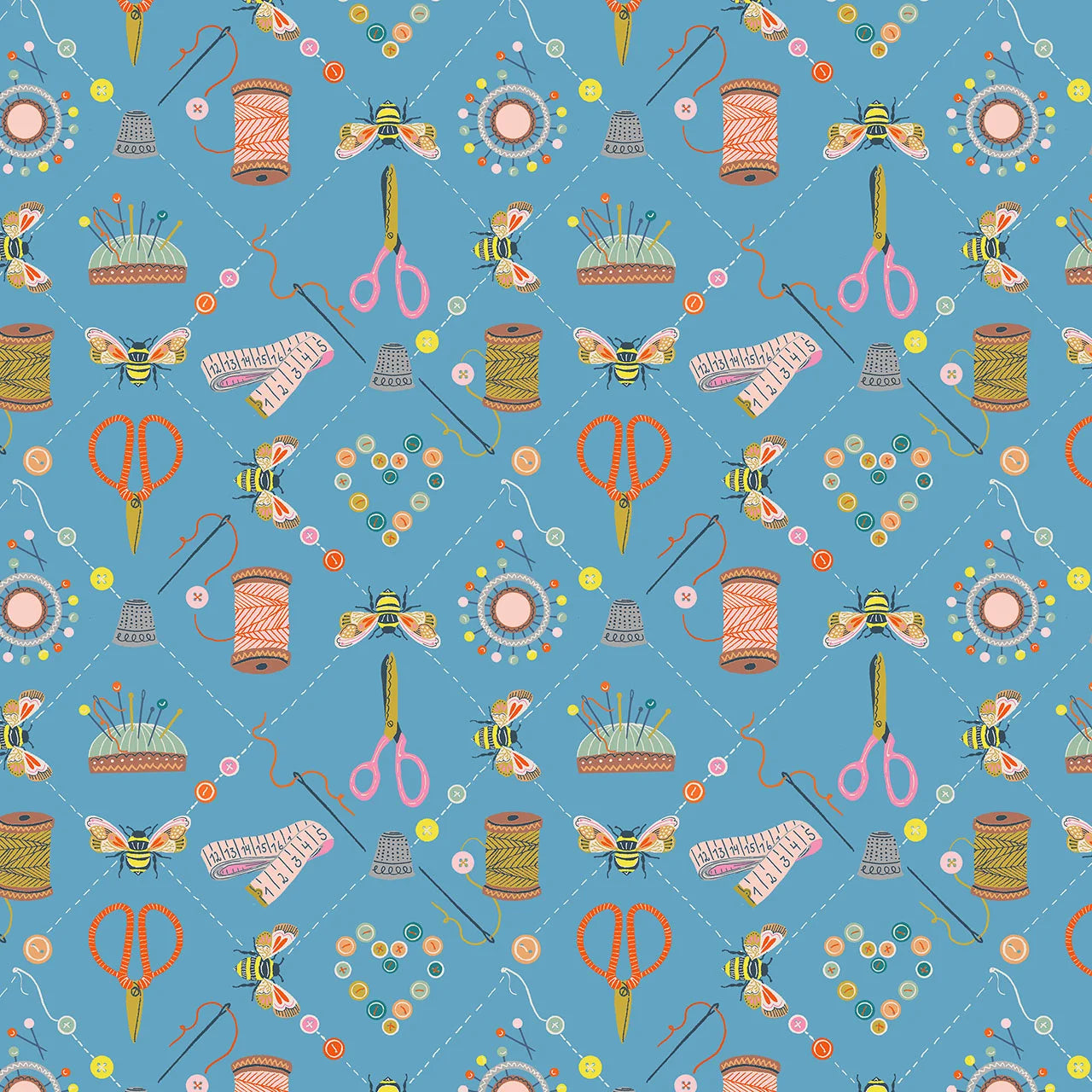 Thread and Ink Design Studio Fabric | Country Sewing Club | Bee Stitch
