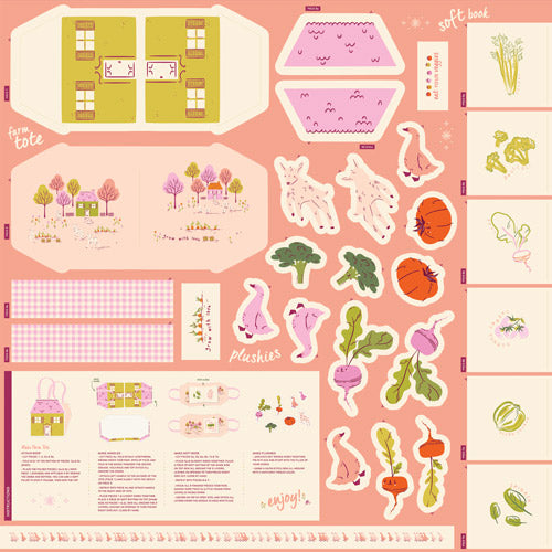 Art Gallery Fabrics Cottage Grove - Little Farm Tote Panel (AGF Quilting Cotton)