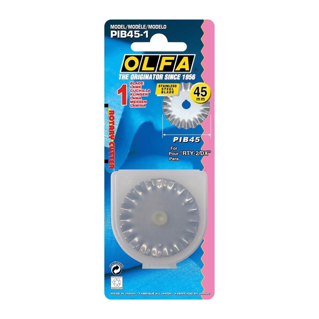Olfa 45mm Replacement Pinking Blade for Rotary Cutters (1pc)