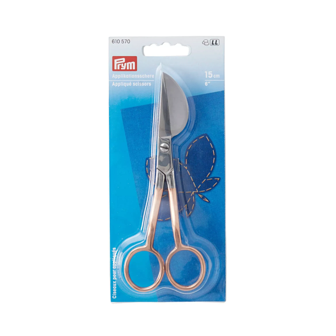 Prym Applique Scissors Rose Gold 15cm