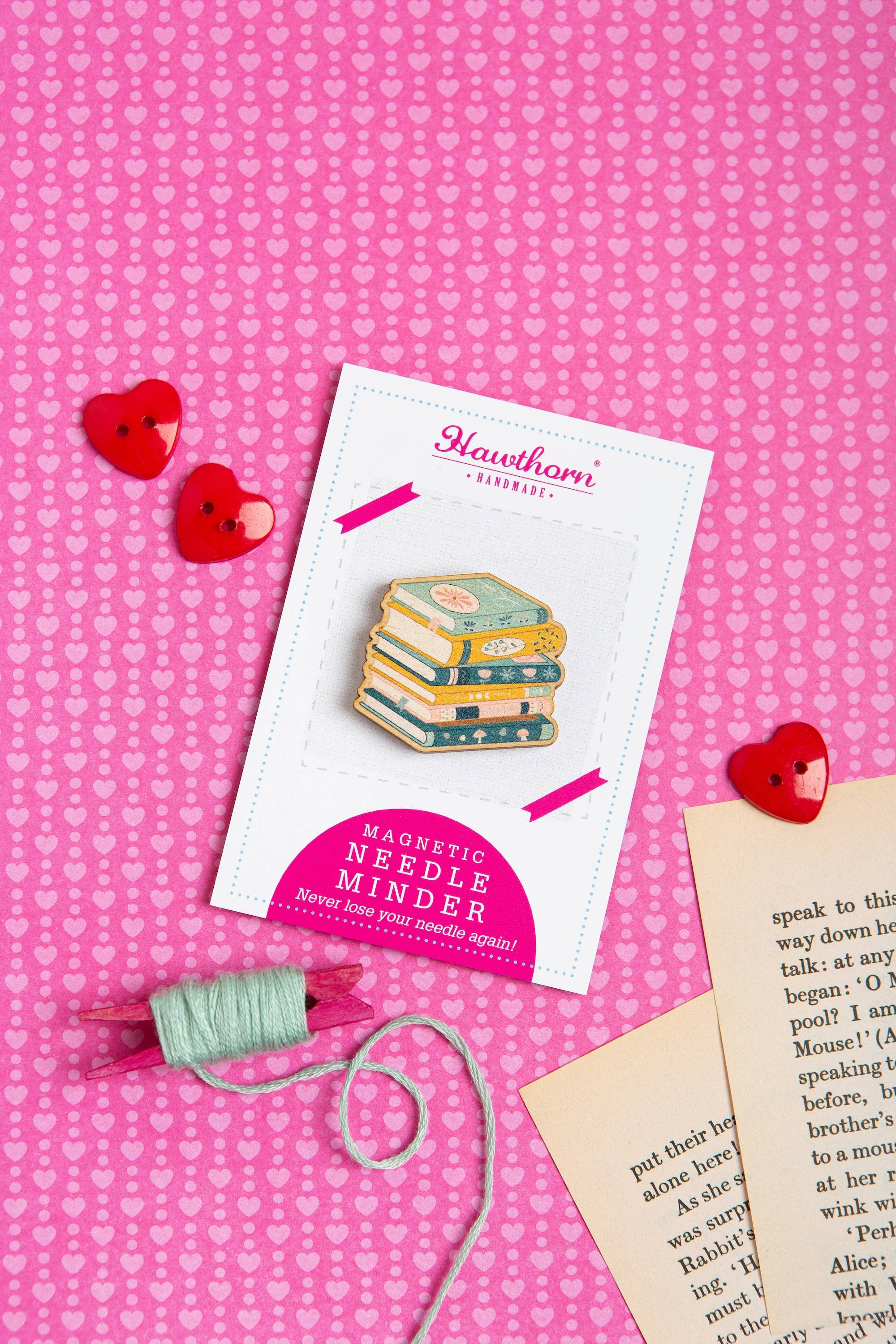 Hawthorn Handmade Book Lover Needle Minder | Gift for Crafters