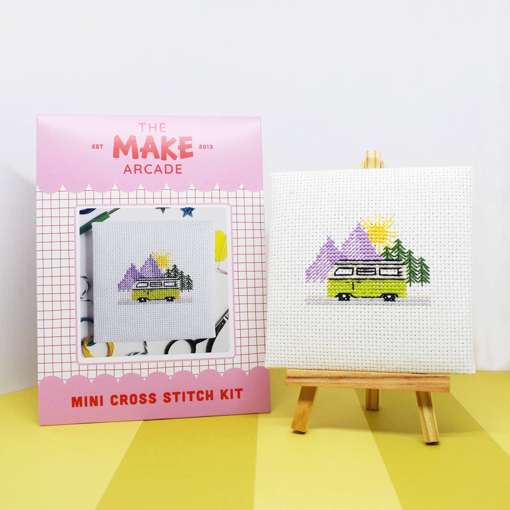 The Make Arcade 'Campervan' Mini Cross Stitch Kit