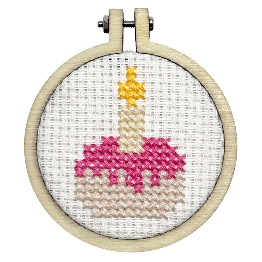 The Crafty Kit Company 'Happy Birthday!' Cake Mini Matchbox Cross Stitch Kit