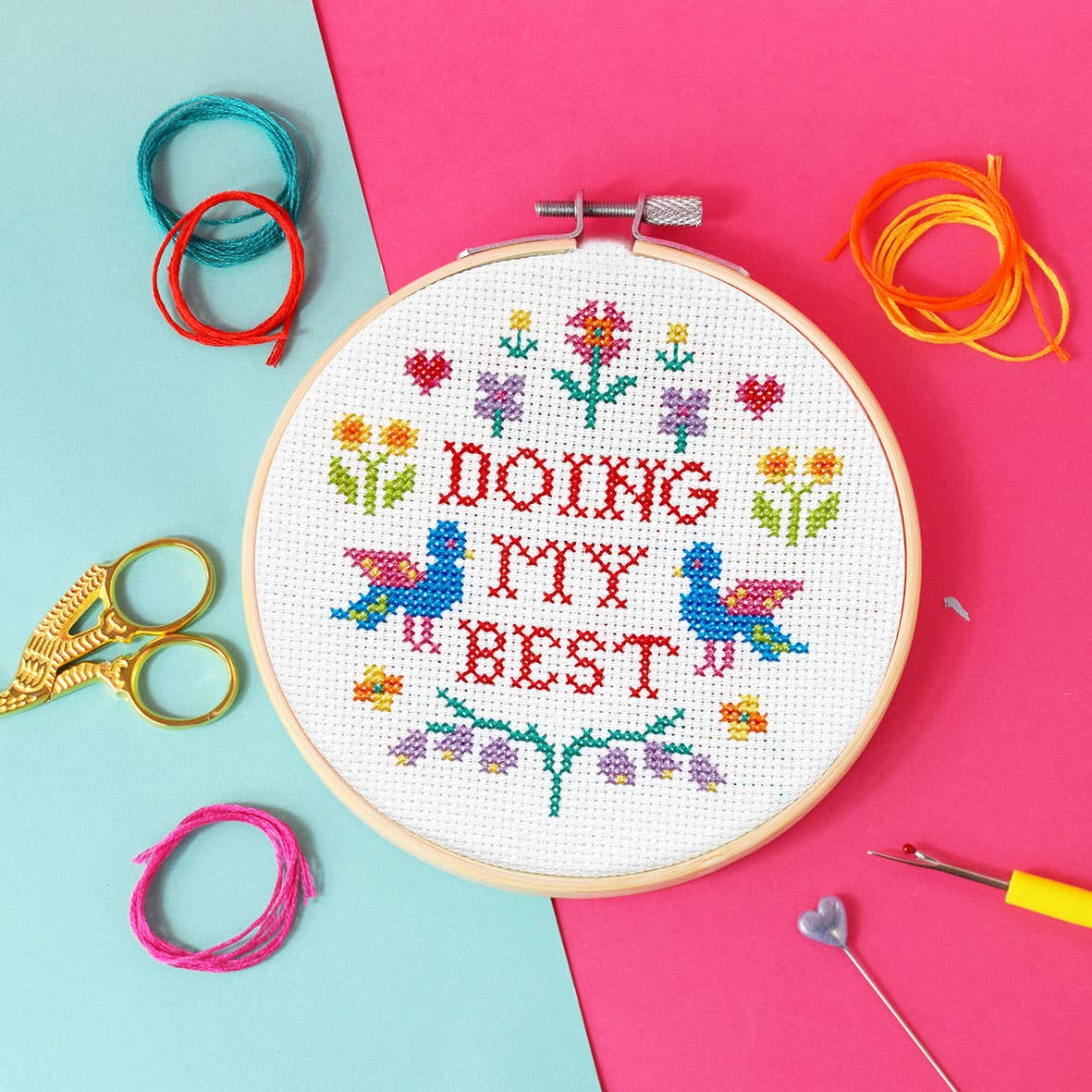The Make Arcade 'Doing my Best' Large cross stitch