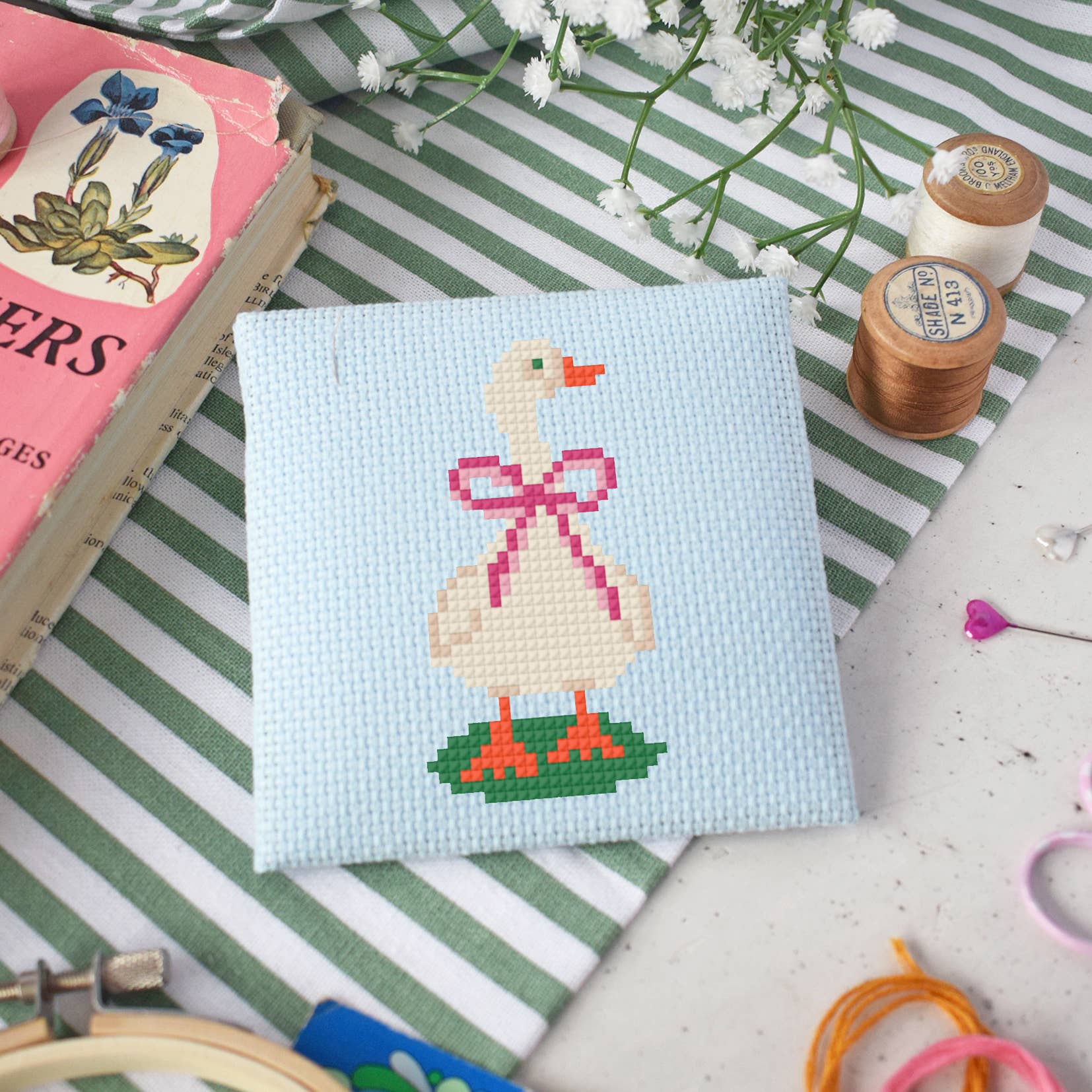 The Make Arcade 'Goose' Mini Cross Stitch Kit
