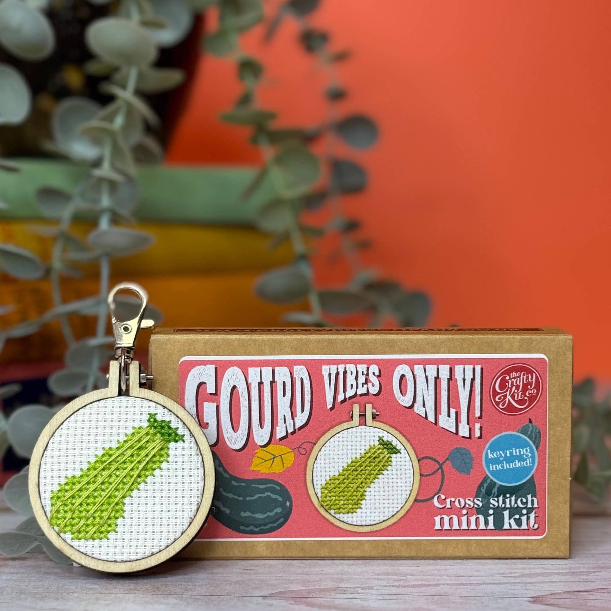 The Crafty Kit Company 'Gourd vibes only!' Mini Matchbox Cross Stitch Kit
