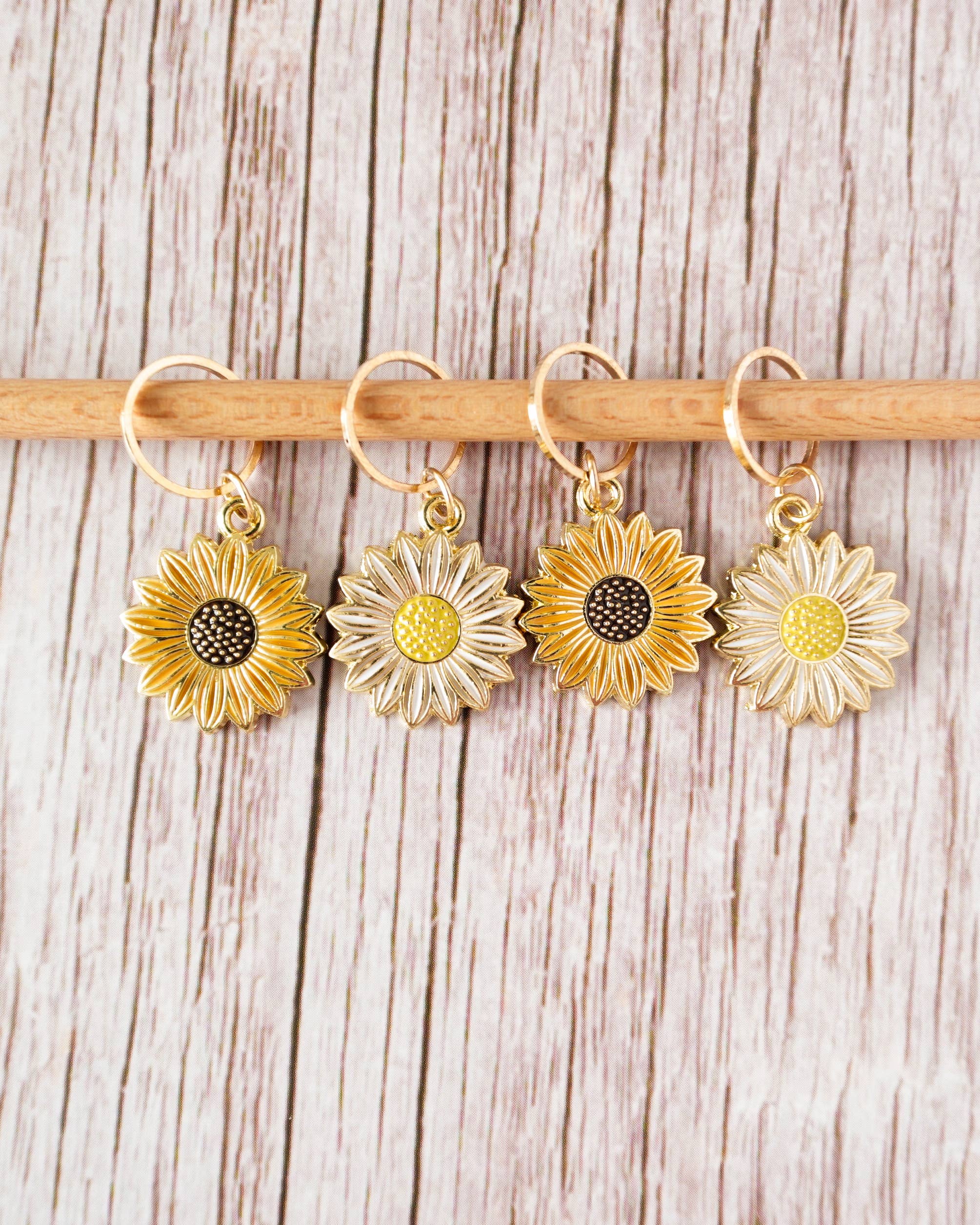 Hello Kim Stitch Markers - Sunflowers