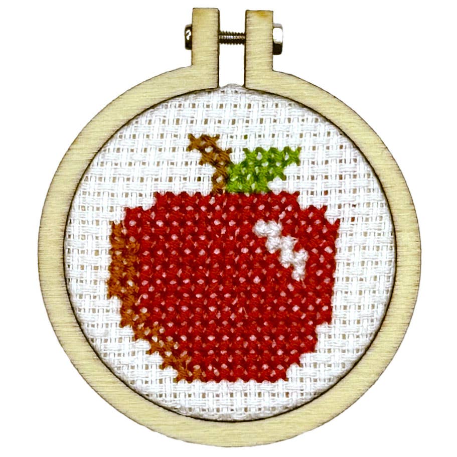 The Crafty Kit Company 'You're The Apple Of My Eye' Mini Matchbox Cross Stitch Kit