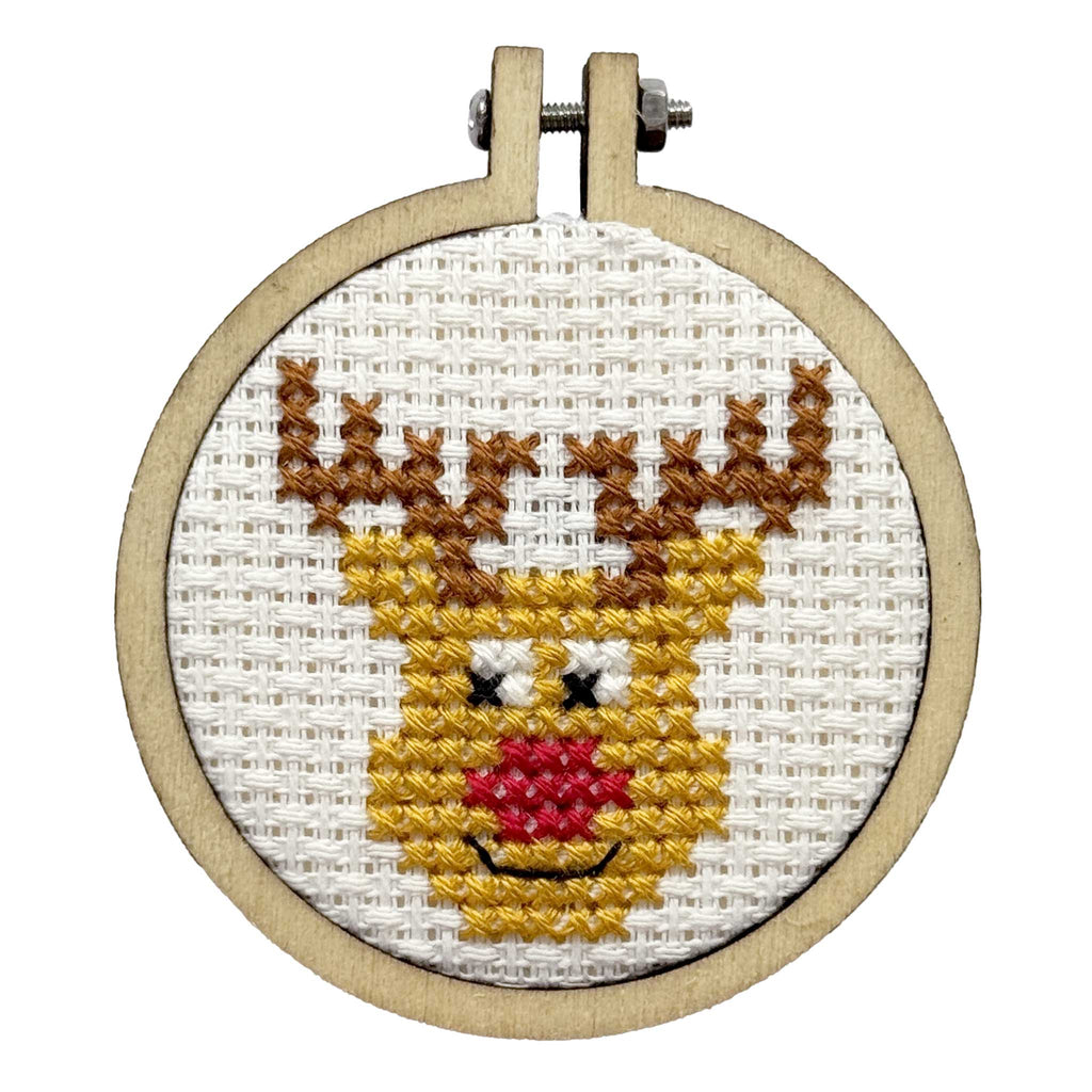 The Crafty Kit Company Rudolph Mini Matchbox Christmas Cross Stitch Kit