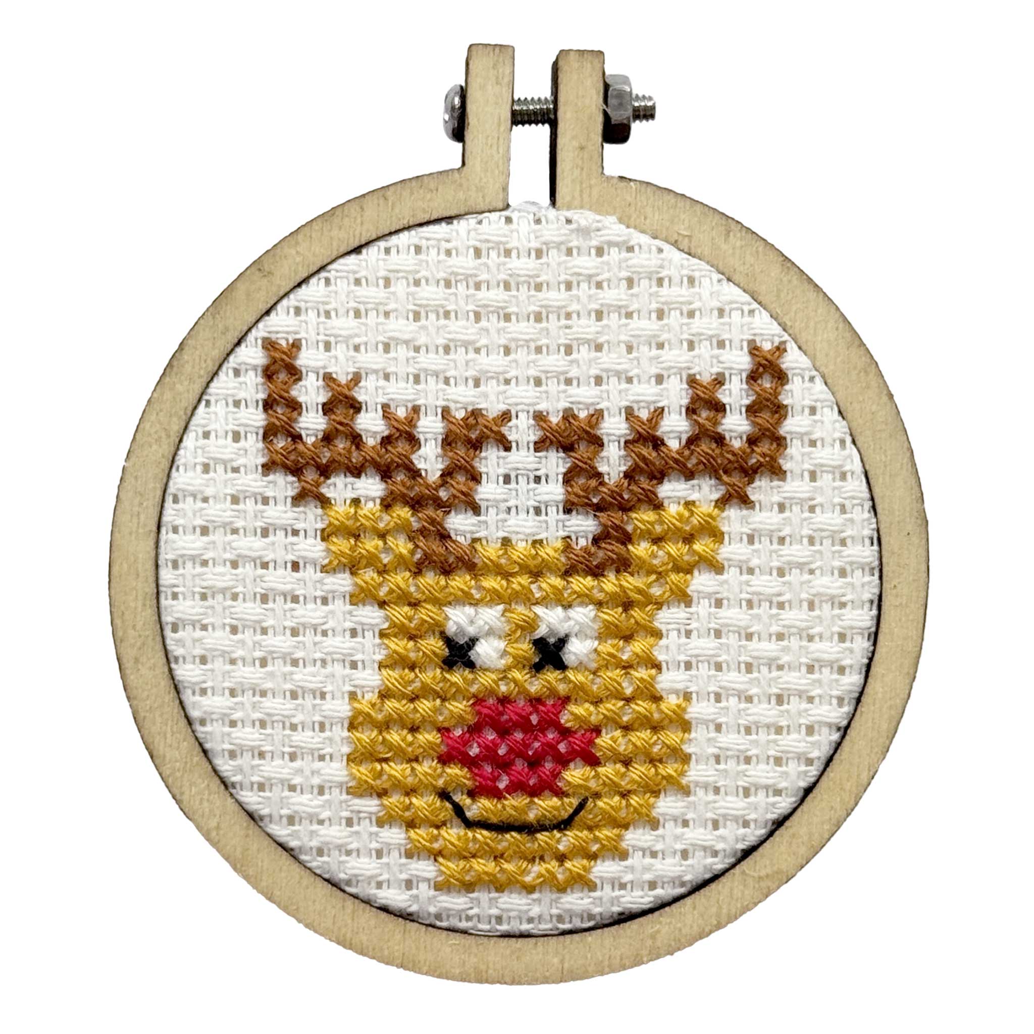 The Crafty Kit Company Rudolph Mini Matchbox Christmas Cross Stitch Kit