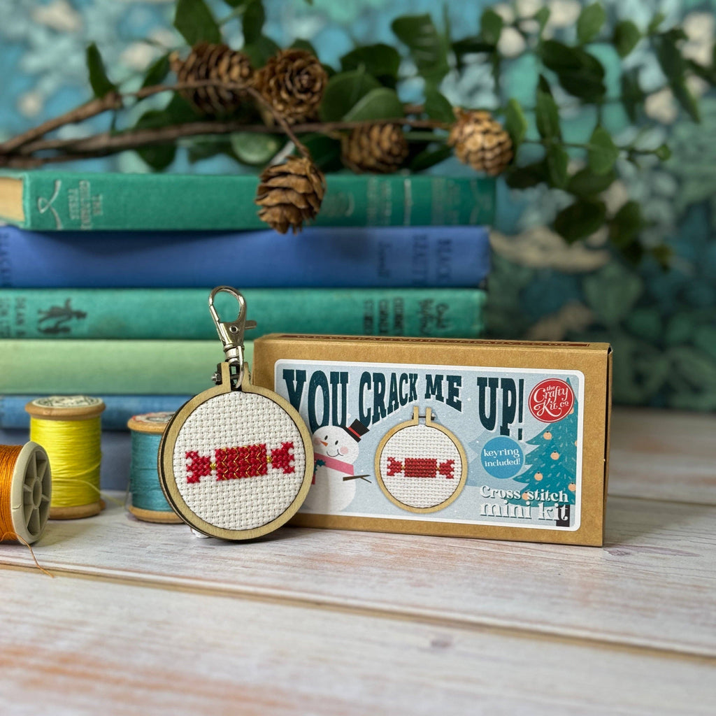 The Crafty Kit Company Christmas Cracker Mini Matchbox Christmas Cross Stitch Kit