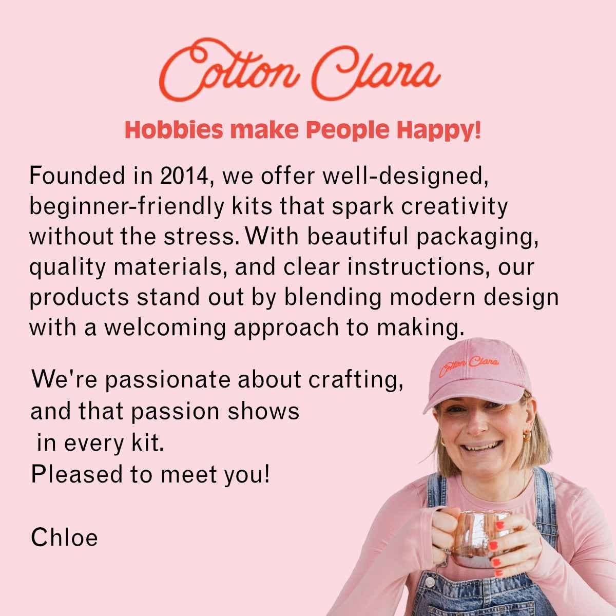 Cotton Clara Aperol Cocktail Beginner Counted Cross Stitch Kit