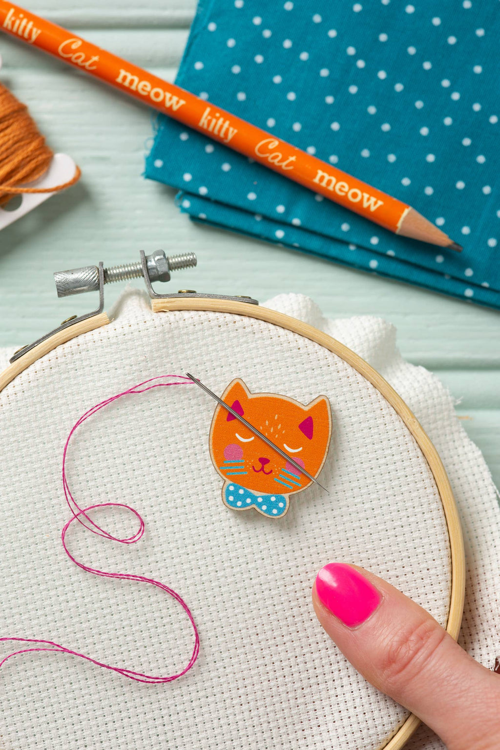 Hawthorn Handmade Cat Magnetic Needle Minder | Gift for Crafters