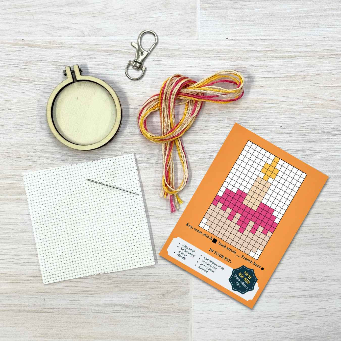 The Crafty Kit Company 'Happy Birthday!' Cake Mini Matchbox Cross Stitch Kit