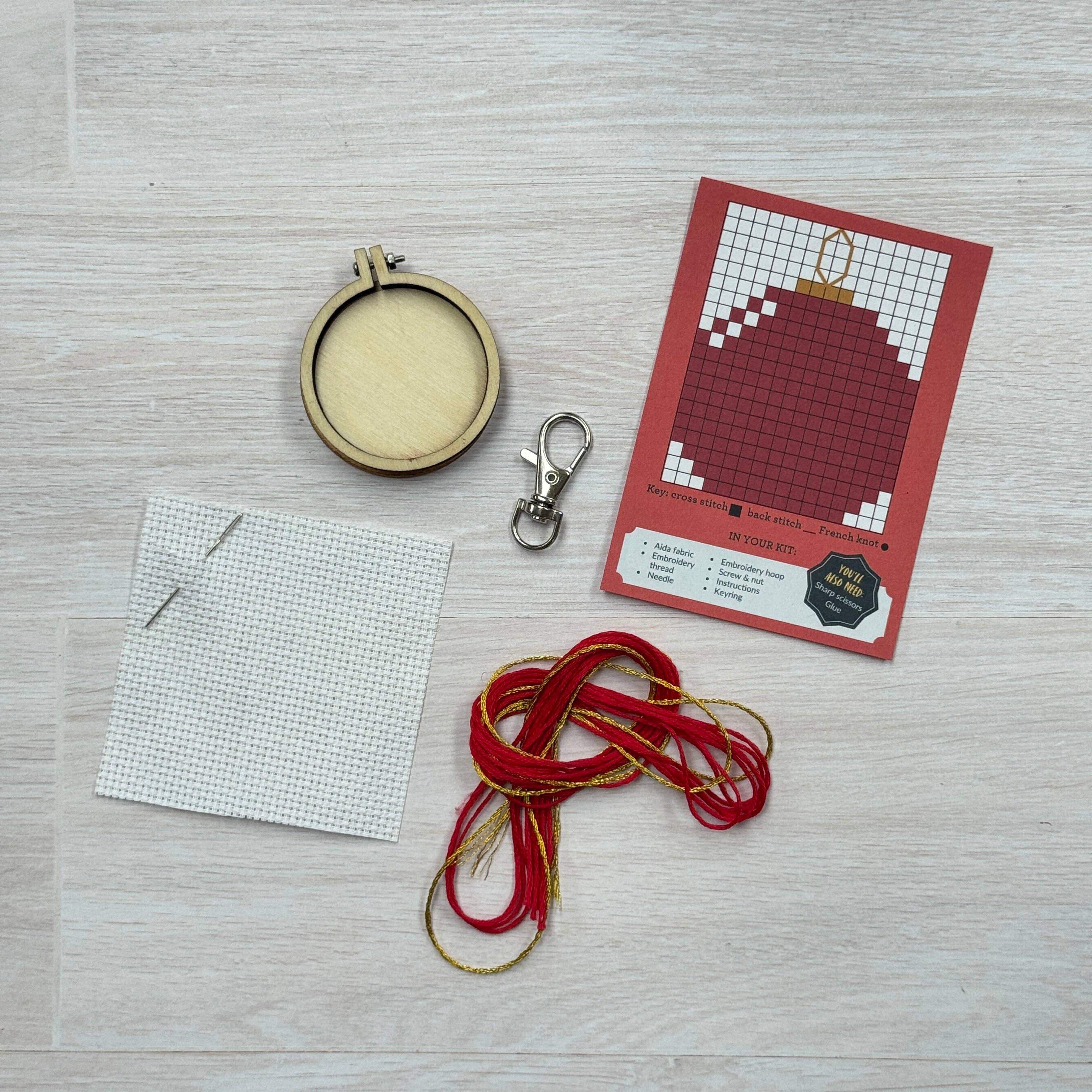 The Crafty Kit Company Bauble Mini Matchbox Christmas Cross Stitch Kit