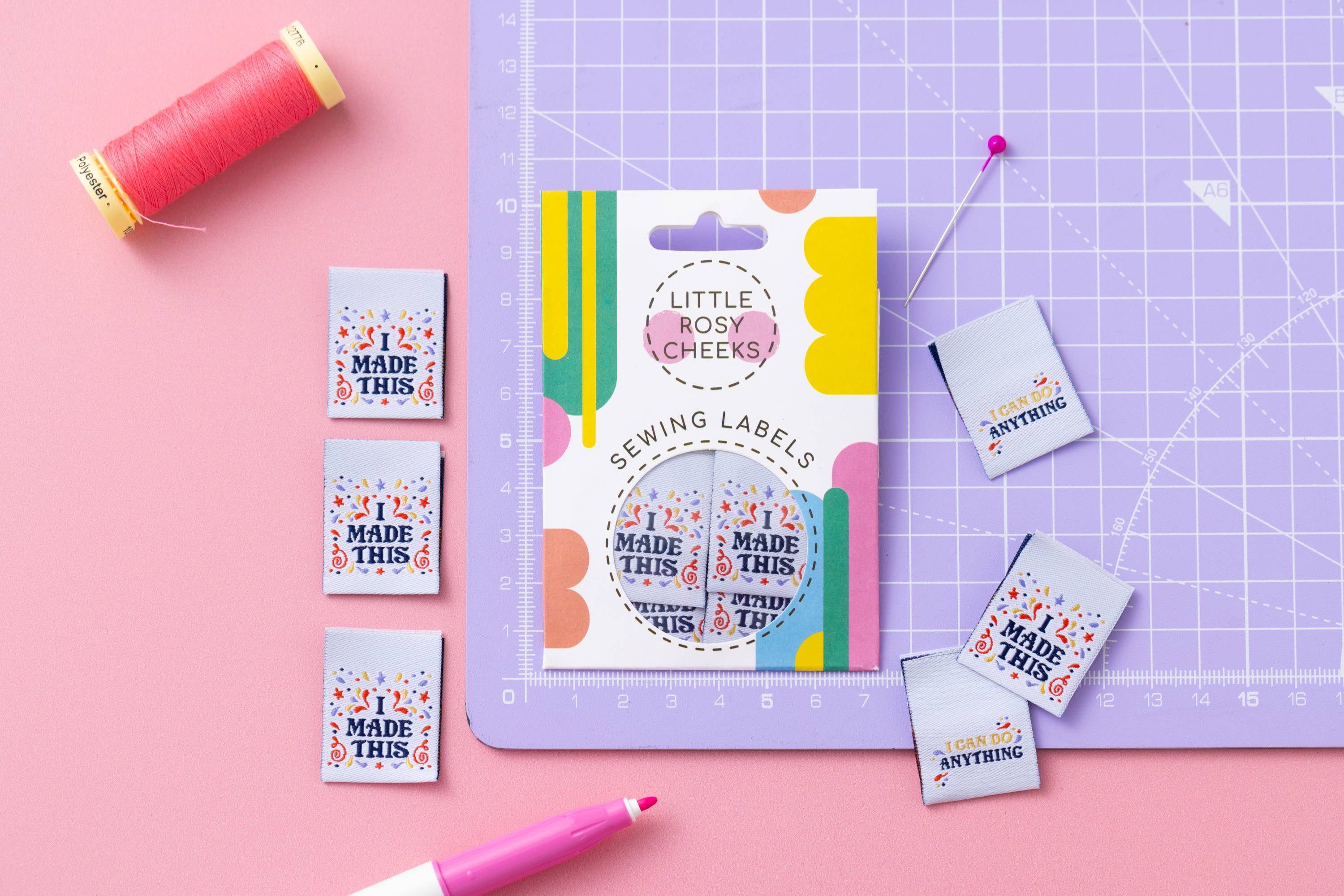 Little Rosie Cheeks I Made This & I Can Do Anything Sewing Labels