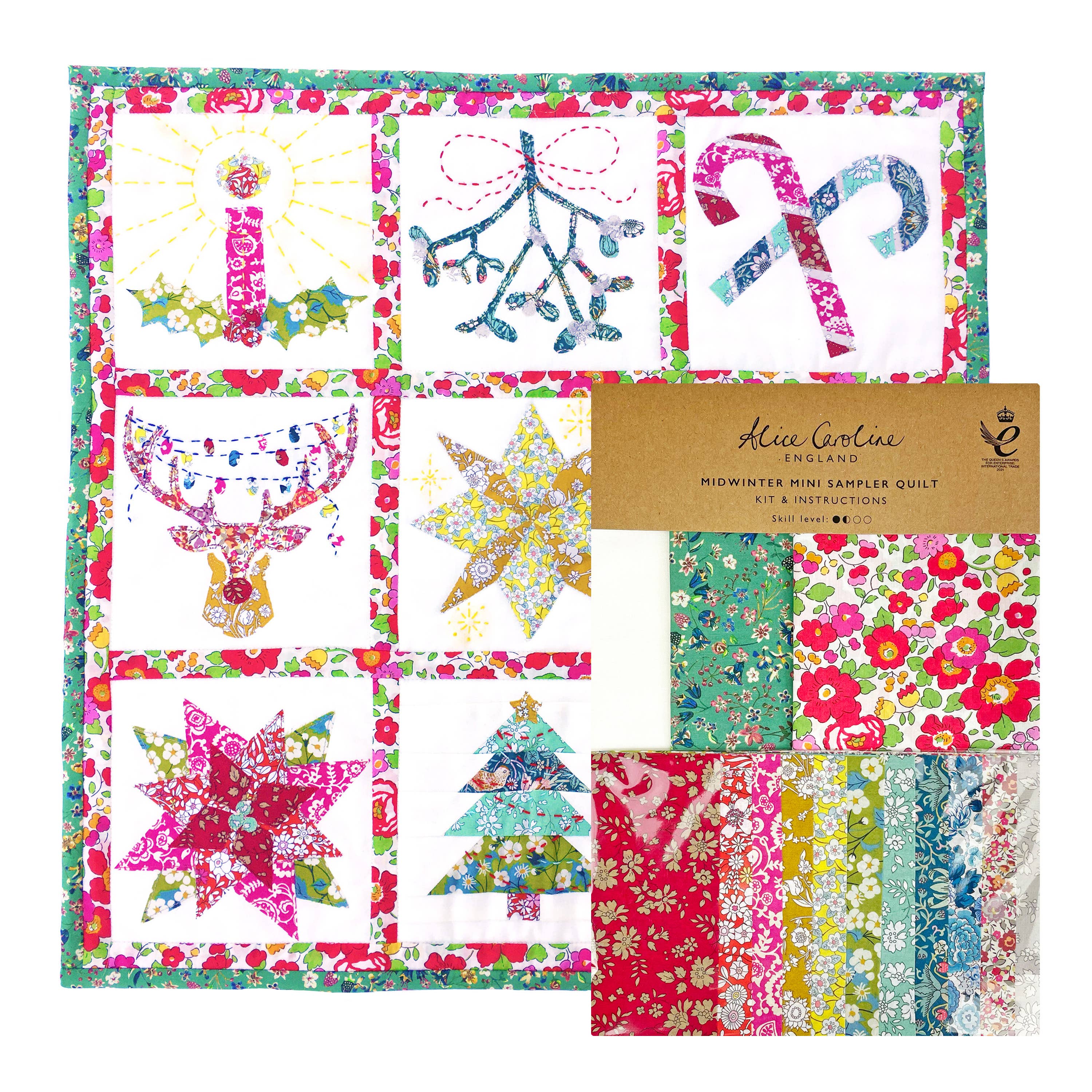 Alice Caroline - Liberty Tana Lawn® Fabric Midwinter Mini Sampler Quilt Kit