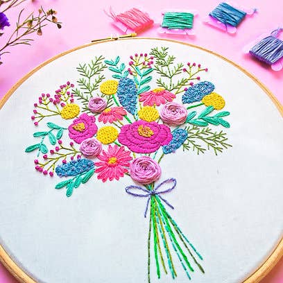 Pixels & Purls Spring Bouquet Embroidery Kit