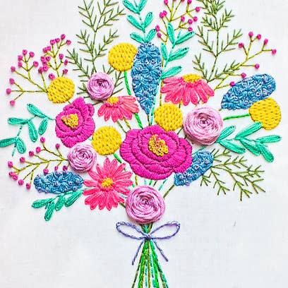 Pixels & Purls Spring Bouquet Embroidery Kit