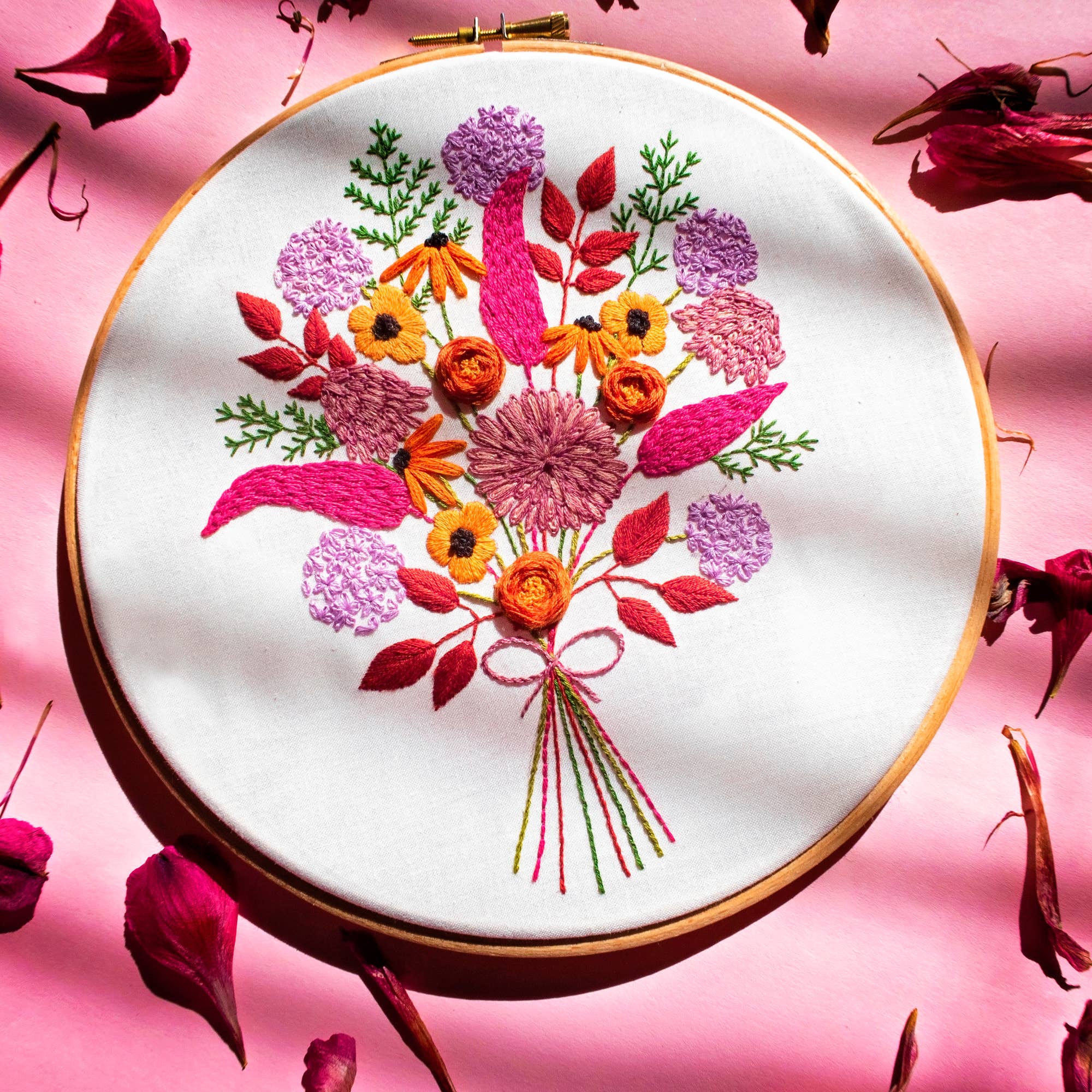 Pixels & Purls Autumn Bouquet Embroidery Kit