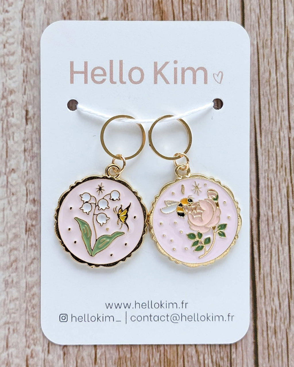 Hello Kim Stitch Markers - Spring