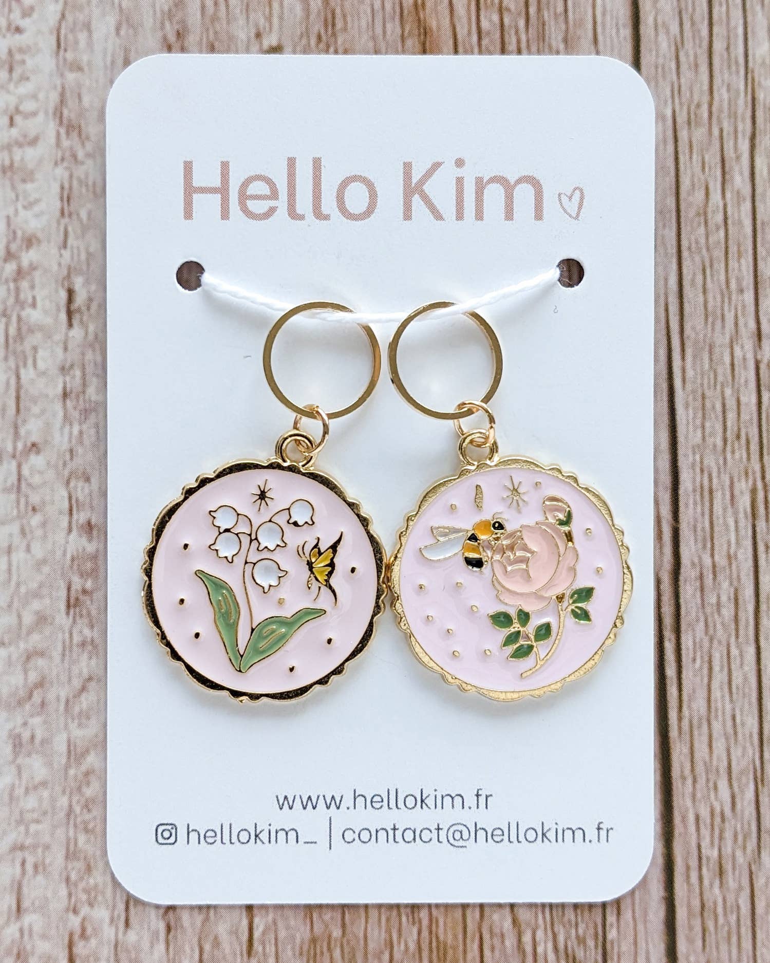 Hello Kim Stitch Markers - Spring