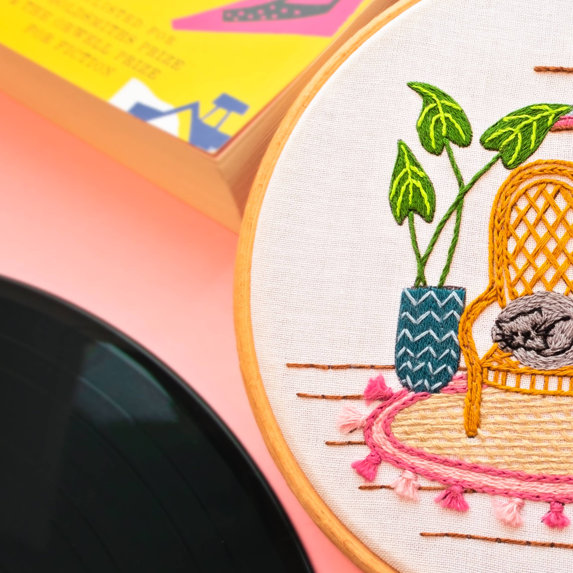 Pixels & Purls Cat Nap Embroidery Kit