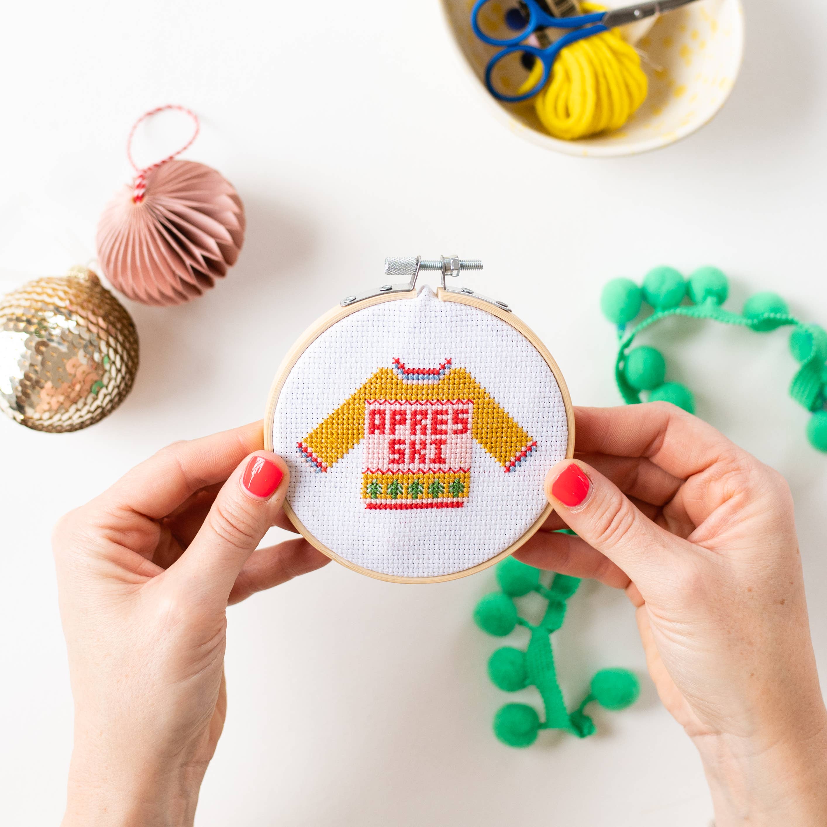 Cotton Clara Apres Ski Christmas Jumper Cross Stitch Kit