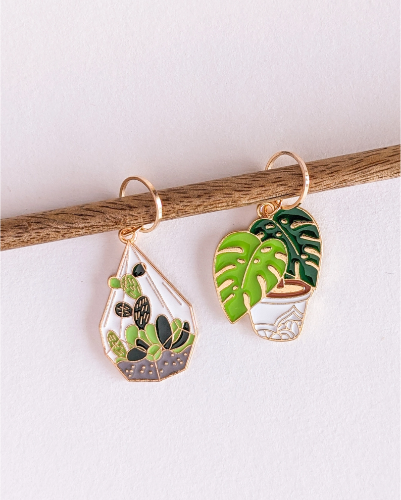 Hello Kim Stitch Markers - Verdura Potted Plants