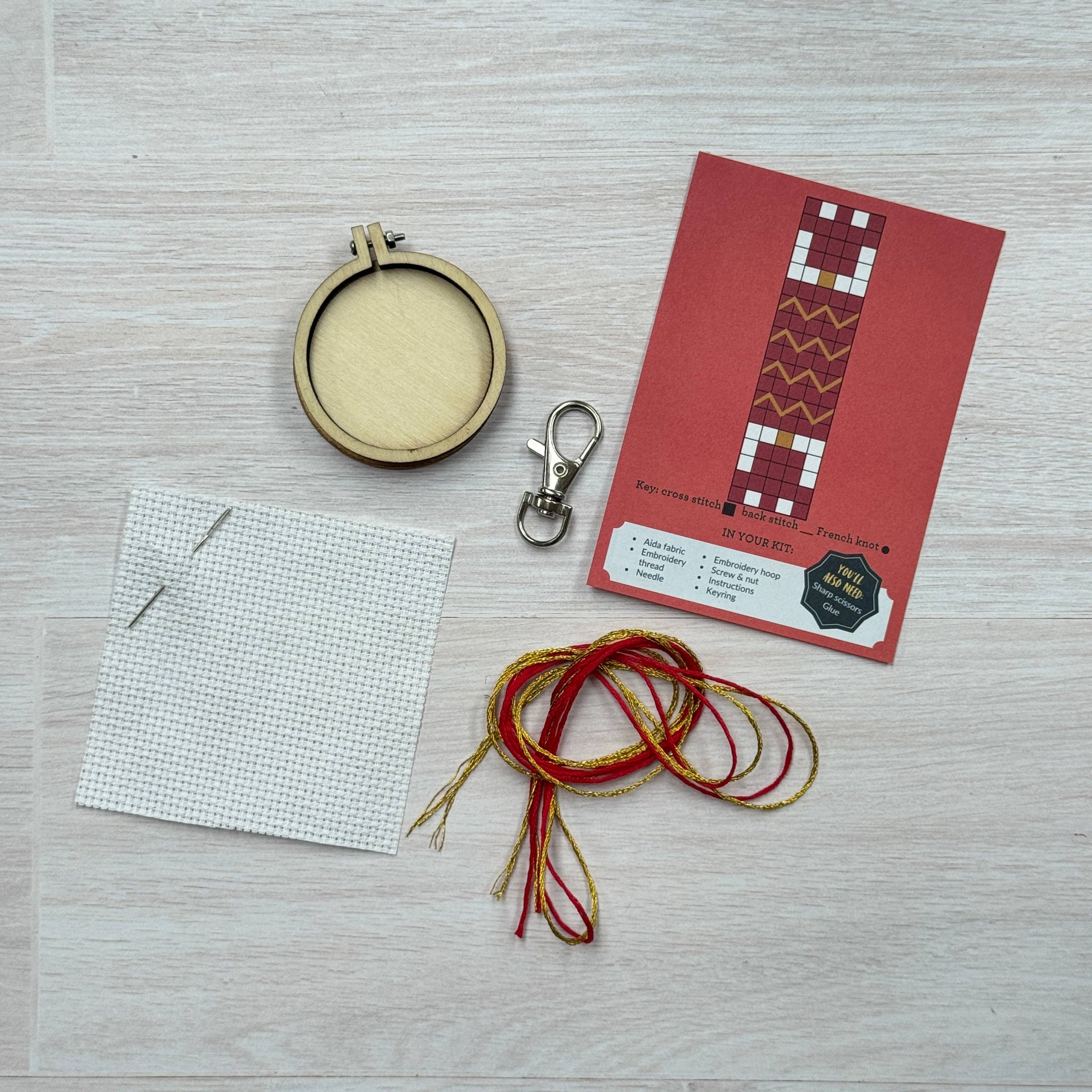 The Crafty Kit Company Christmas Cracker Mini Matchbox Christmas Cross Stitch Kit