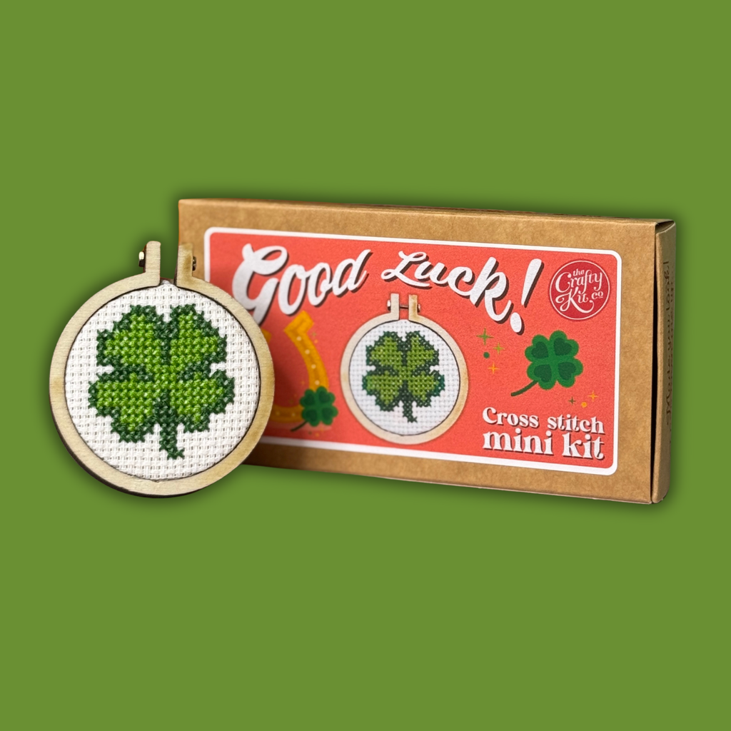 The Crafty Kit Company 'Good Luck!' Mini Matchbox Cross Stitch Kit