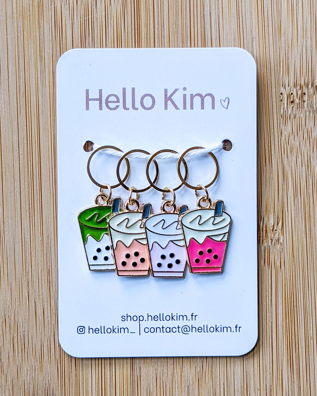 Hello Kim Stitch Markers - Bubble Teas