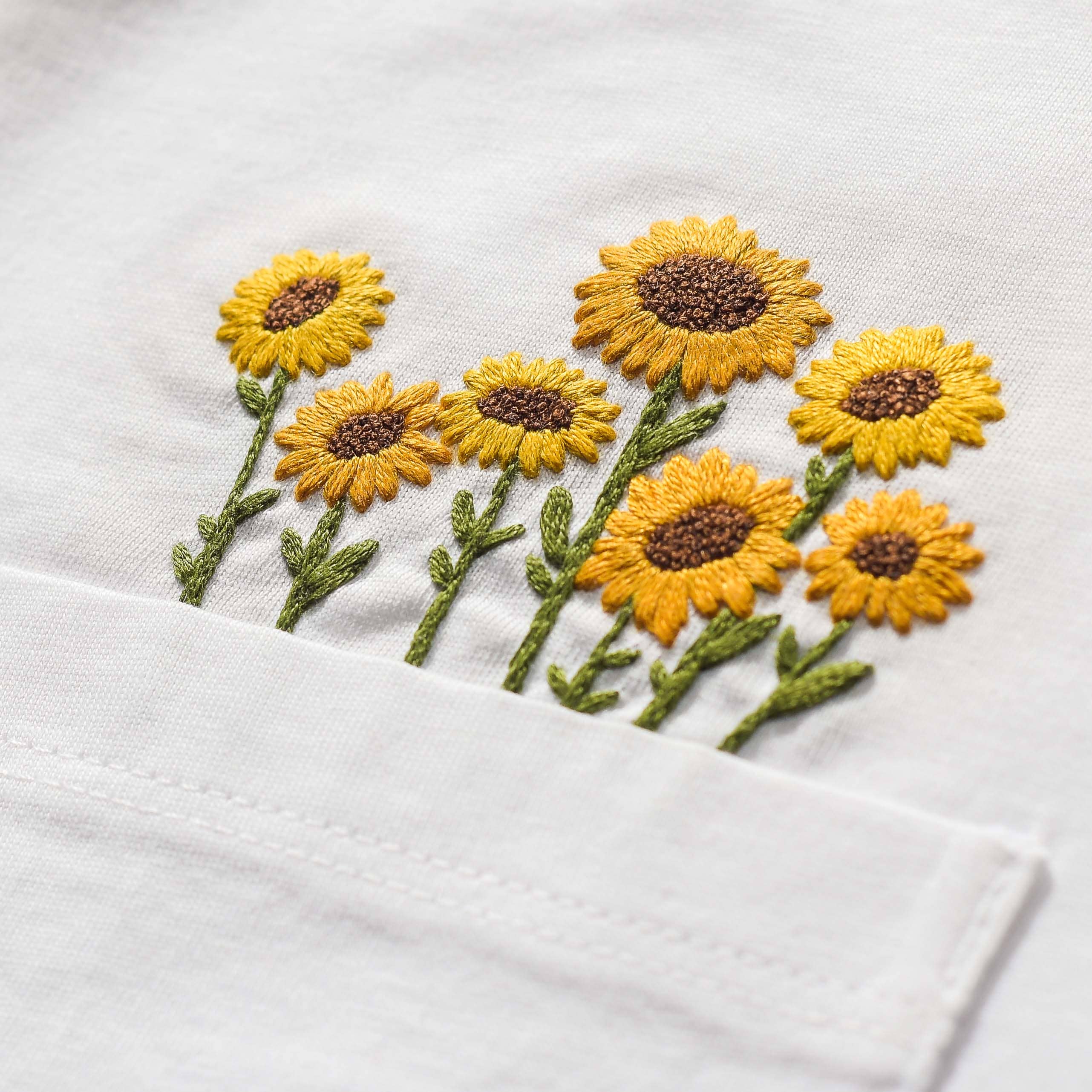 Blackbird & Bloom - Happy Sunflowers Stick & Stitch Embroidery Patterns