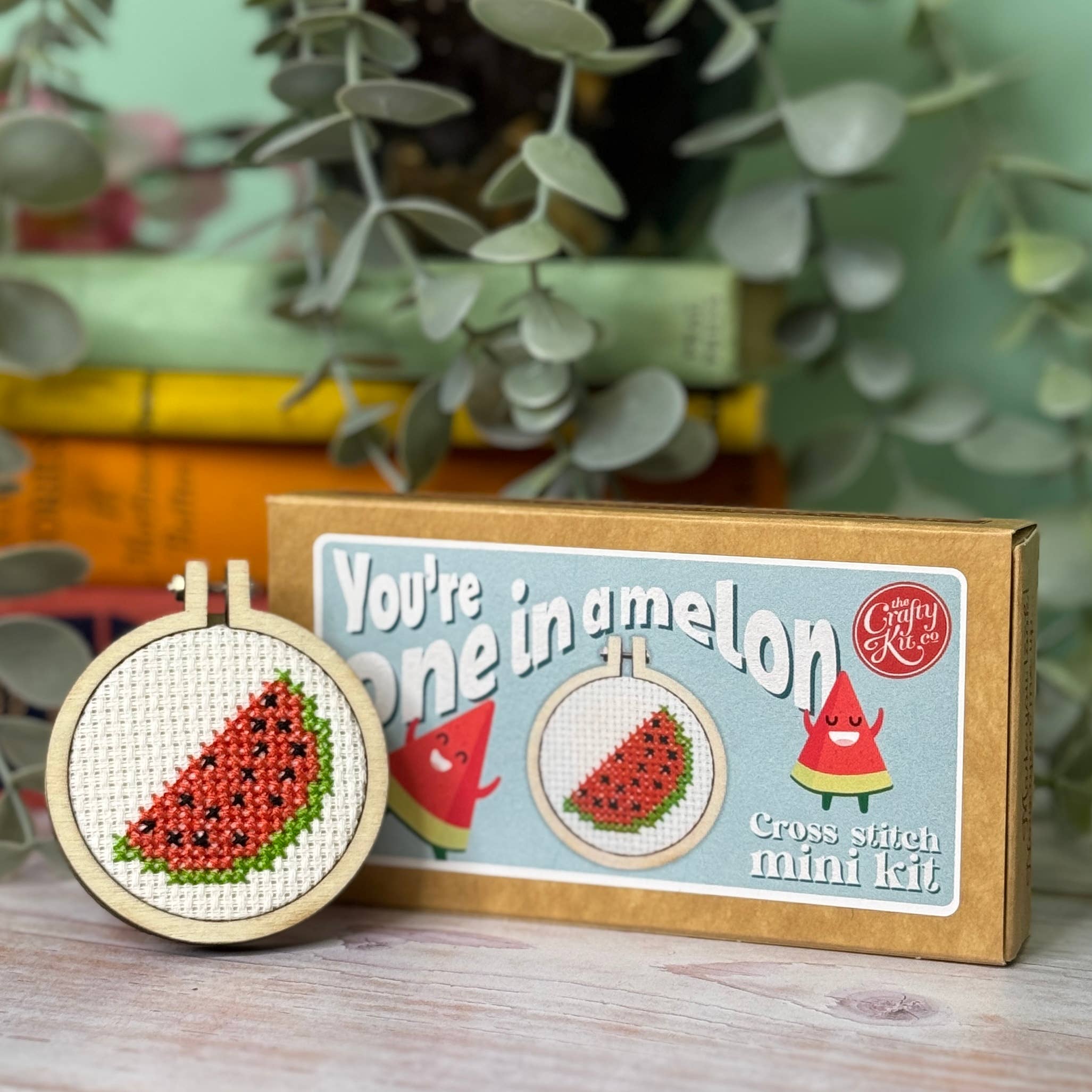 The Crafty Kit Company 'You're One in a Melon' Mini Matchbox Cross Stitch Kit