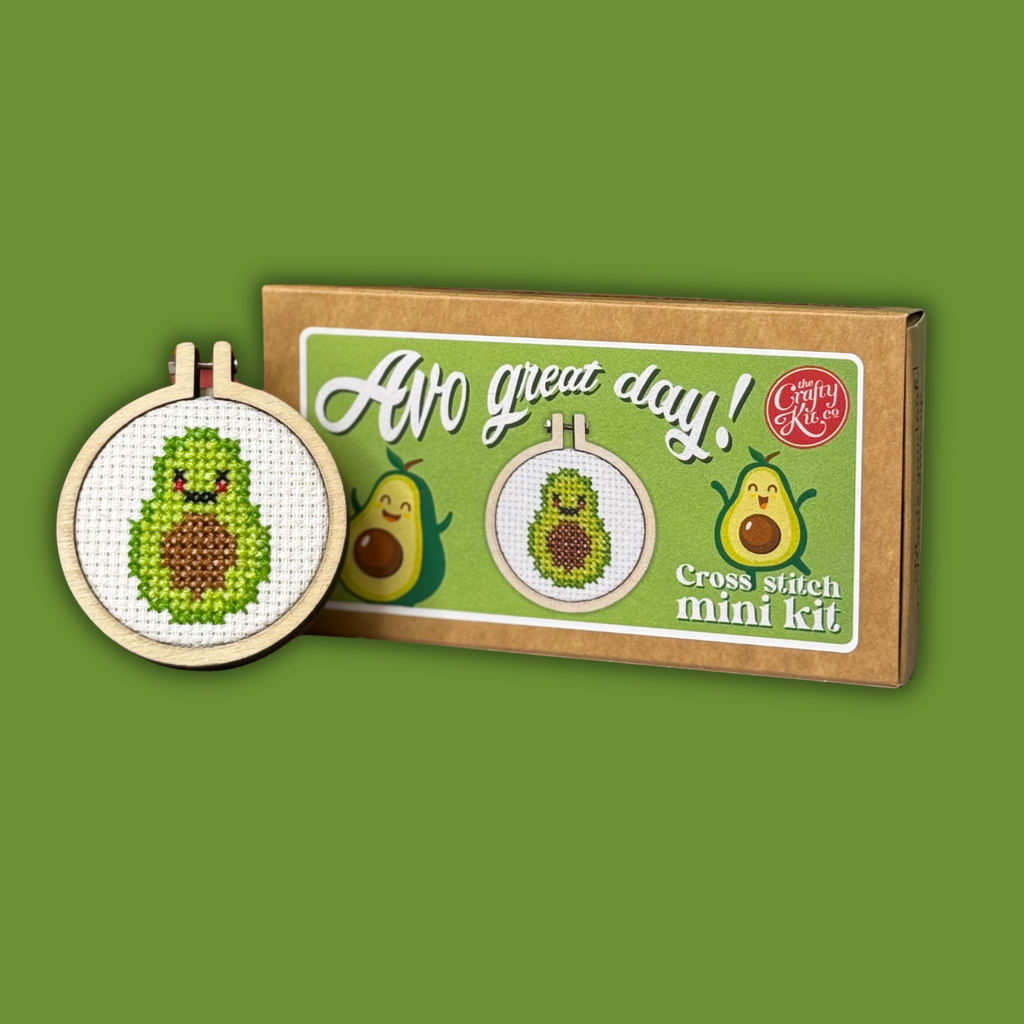 The Crafty Kit Company 'Avo Great Day!' Mini Matchbox Cross Stitch Kit