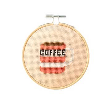 Cotton Clara Coffee Cross Stitch Kit
