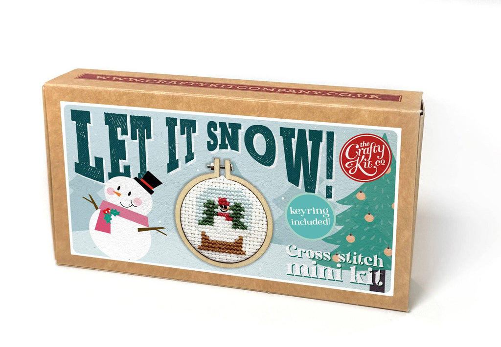 The Crafty Kit Company Snowglobe Mini Matchbox Christmas Cross Stitch Kit