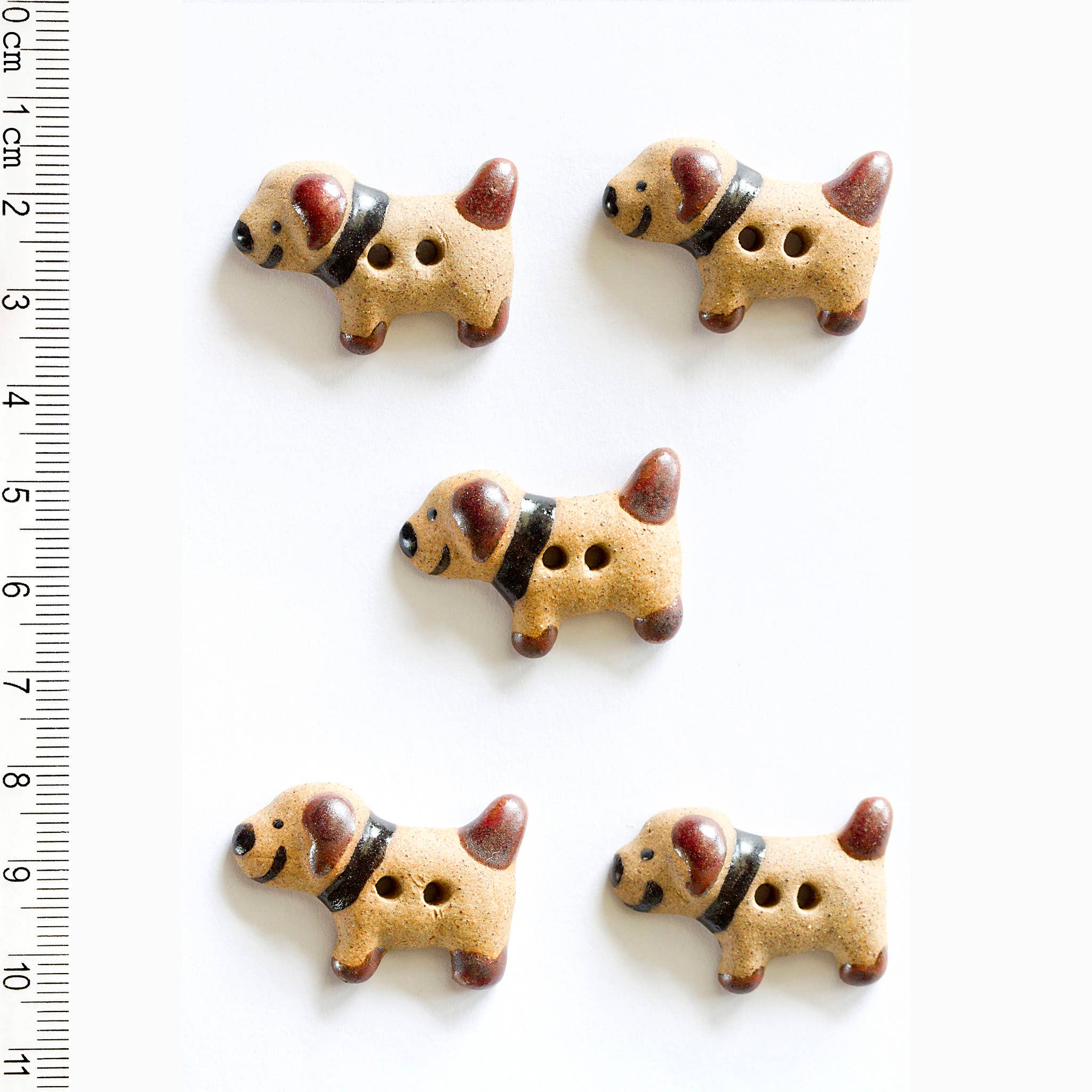 Handmade Puppy Dog Buttons