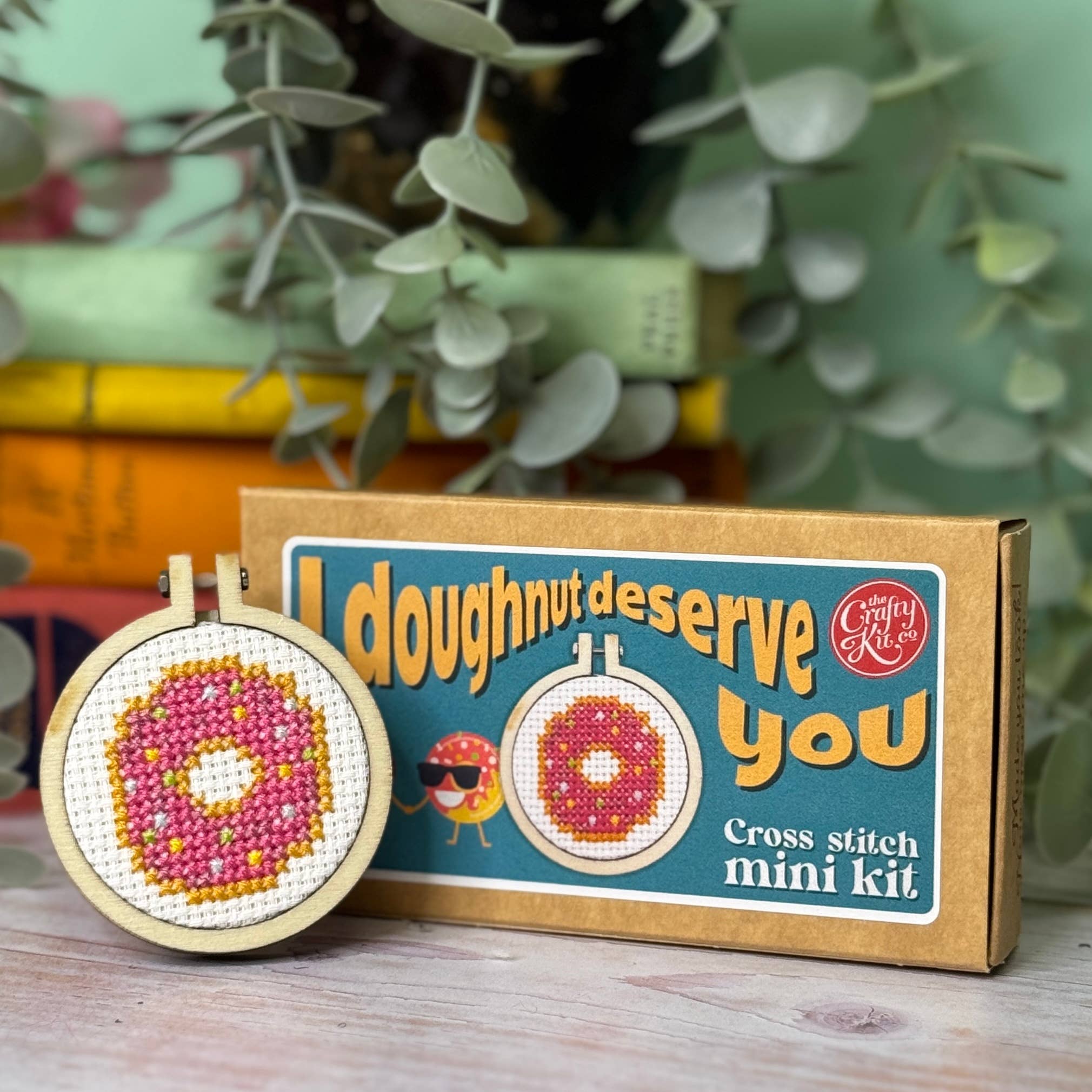 The Crafty Kit Company 'I Doughnut Deserve You' Mini Matchbox Cross Stitch Kit
