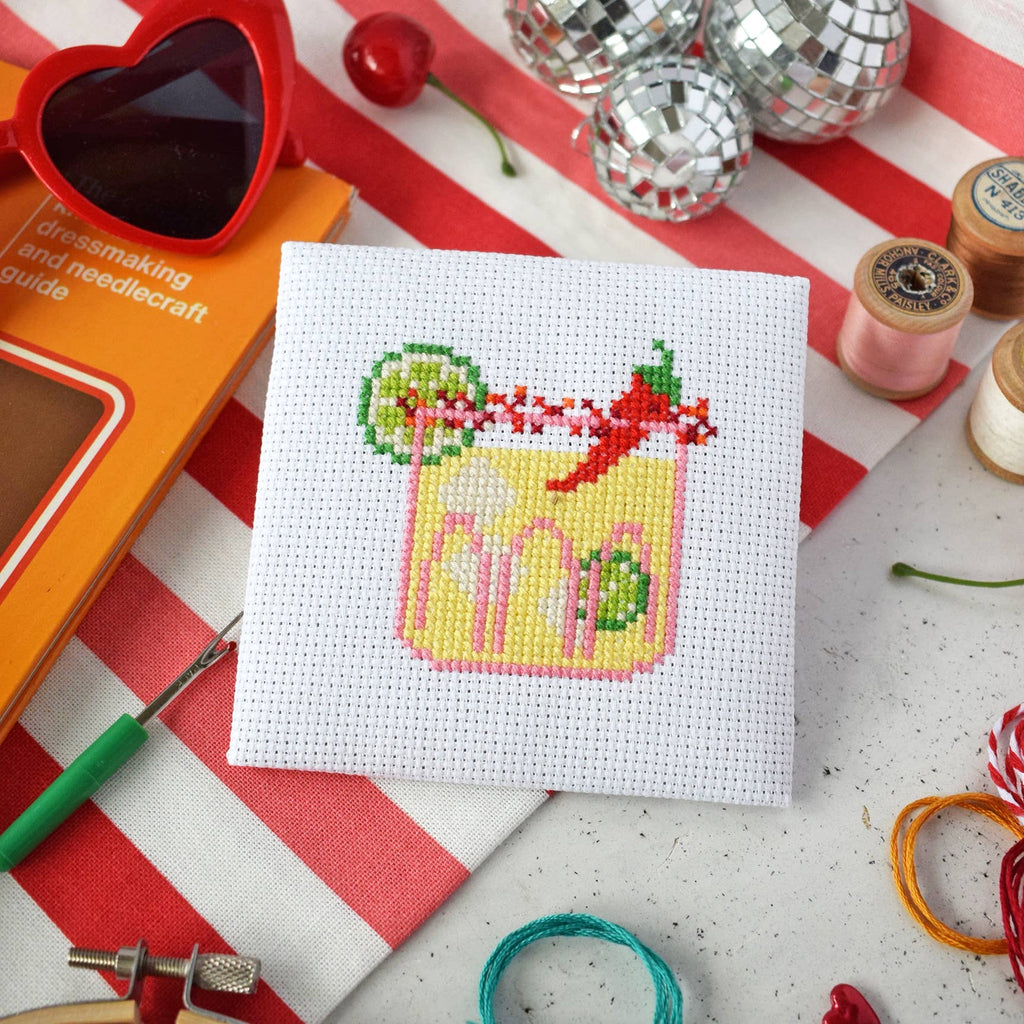 The Make Arcade 'Spicy Margarita' Mini Cross Stitch Kit