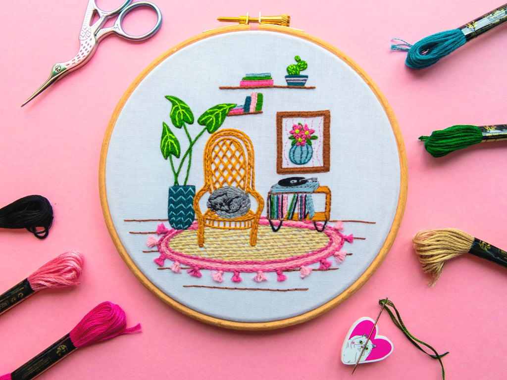 Pixels & Purls Cat Nap Embroidery Kit