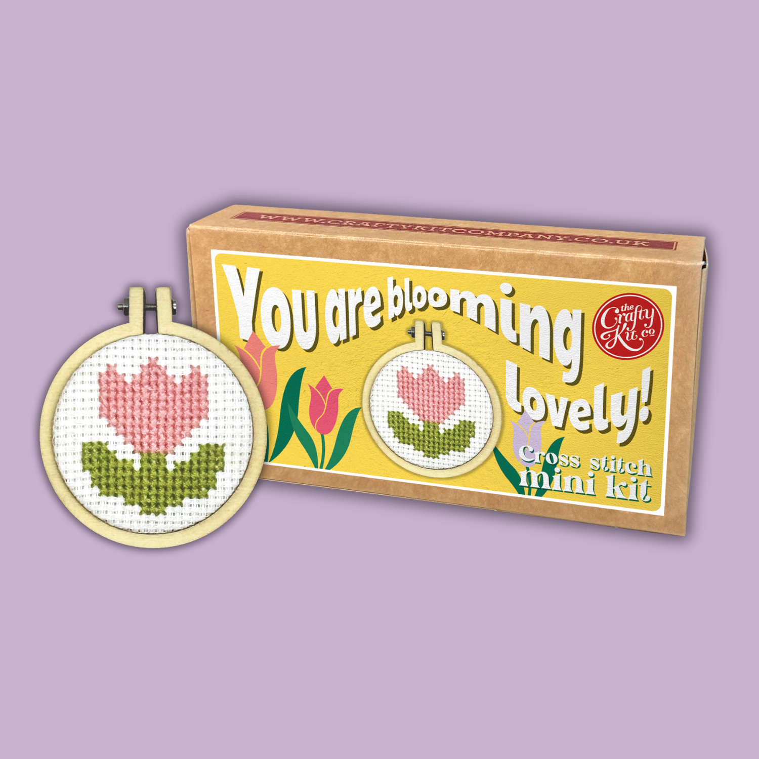 The Crafty Kit Company 'You're Blooming Lovely!' Mini Matchbox Cross Stitch Ki