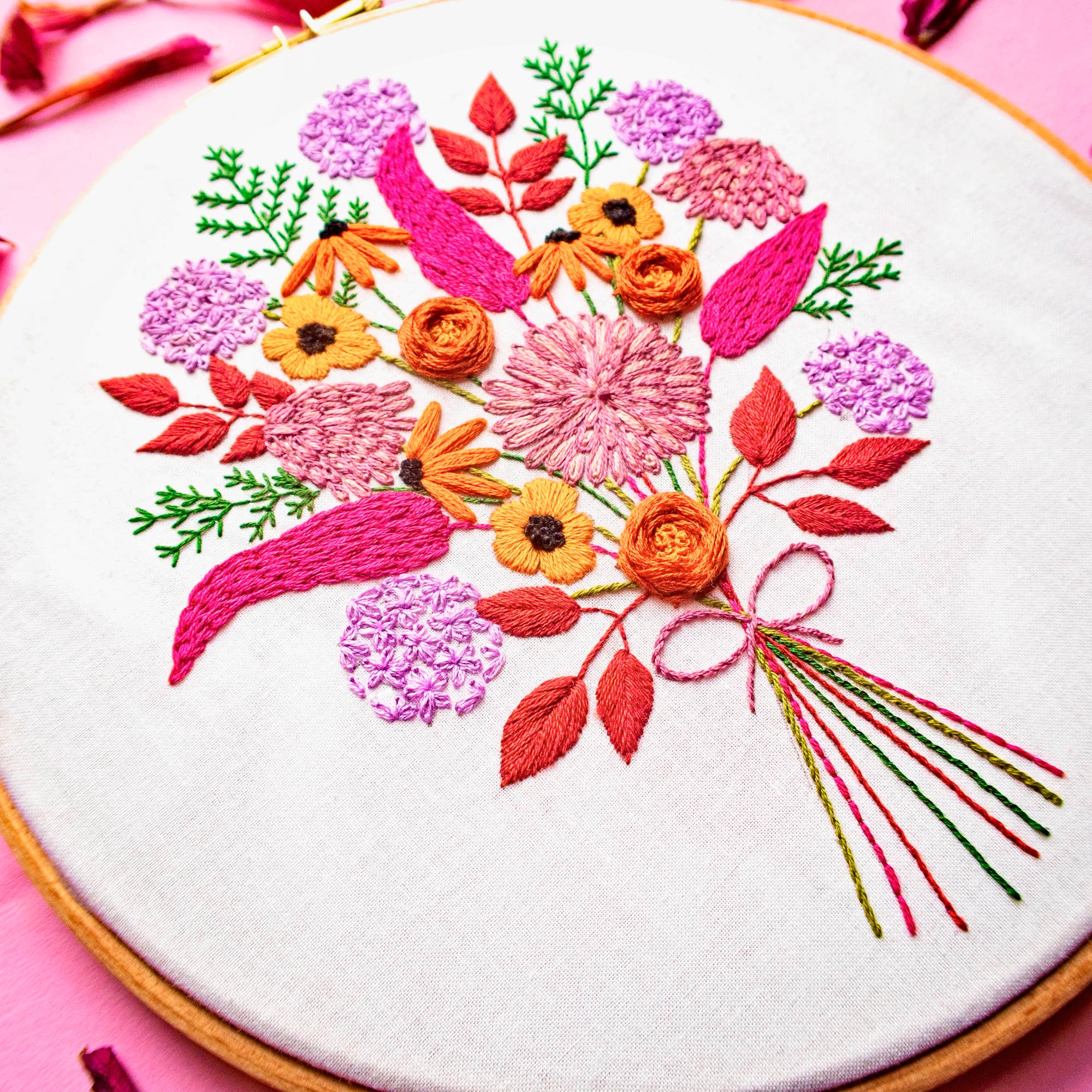 Pixels & Purls Autumn Bouquet Embroidery Kit