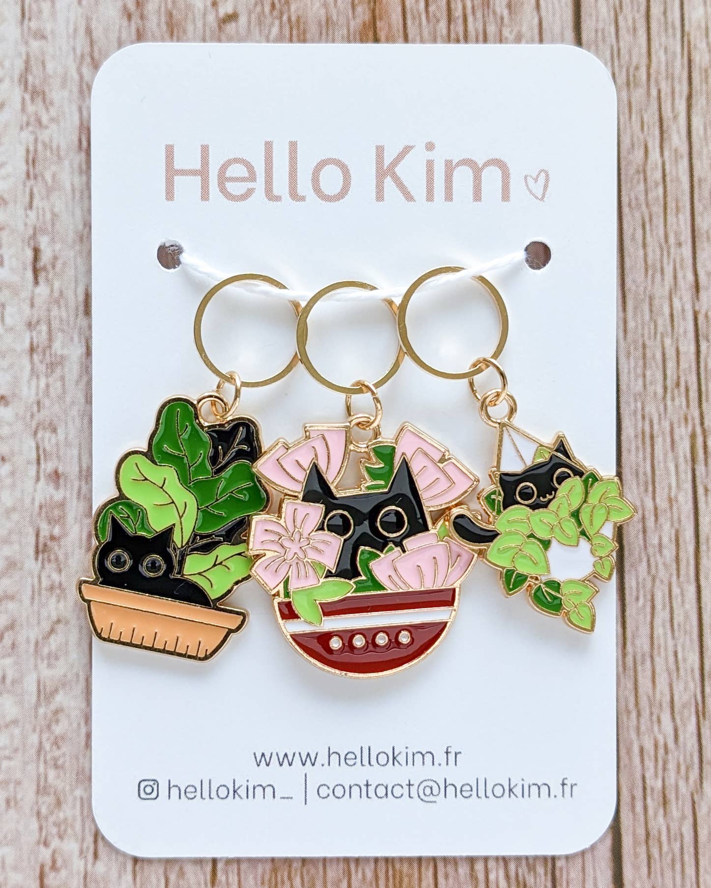 Hello Kim Stitch Markers - Wild Cats