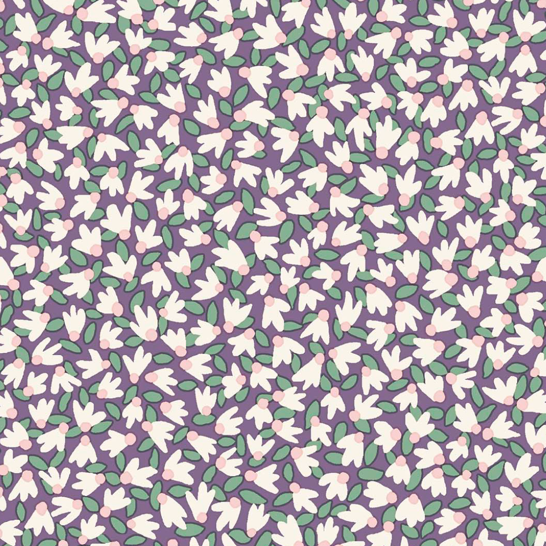 Liberty Lasenby Tudor Celebration - Tudor Tumble Purple (Quilting Cotton)